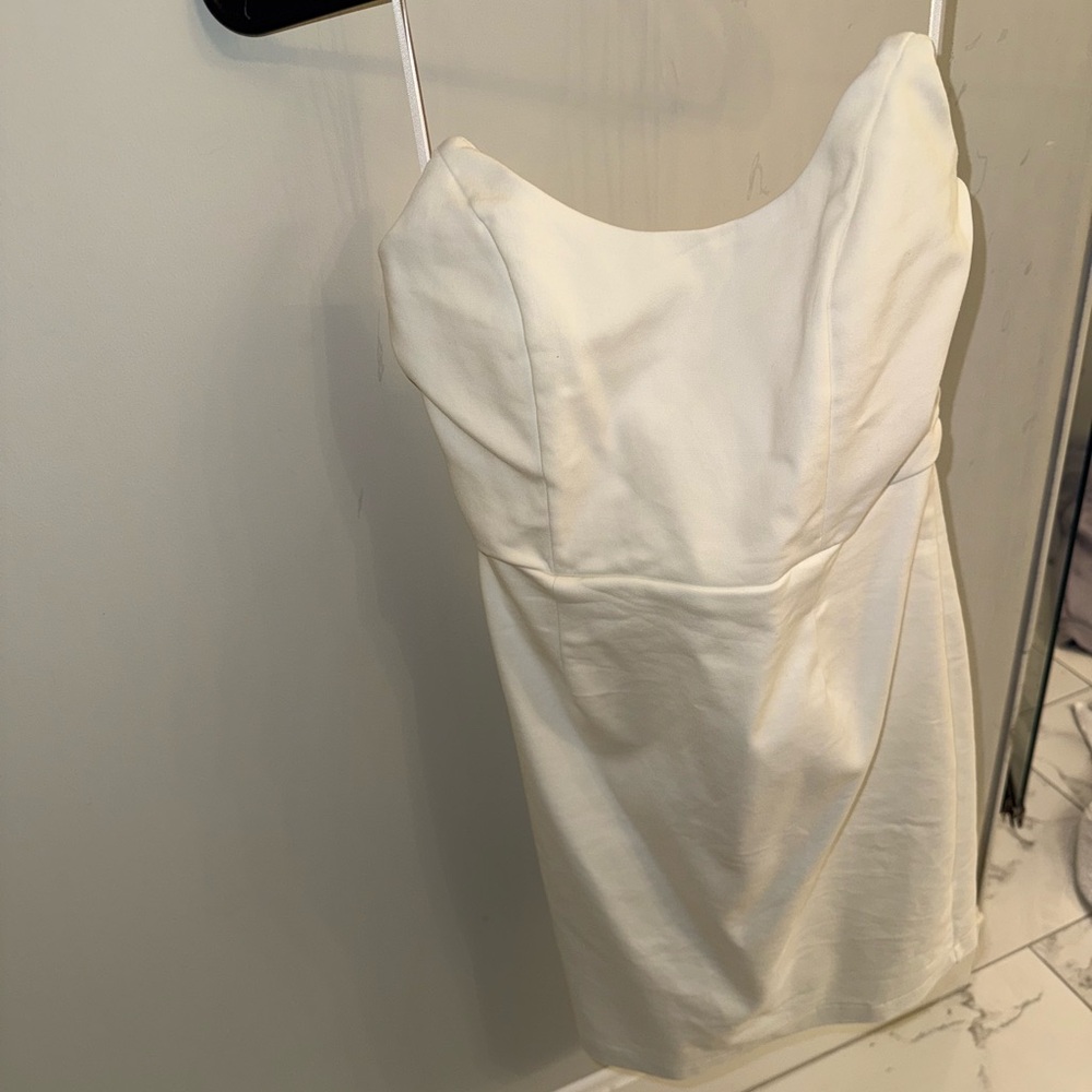 Superdown Strapless Cream Dress revolve